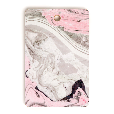 Marta Barragan Camarasa Pink and gray marble Cutting Board Rectangle