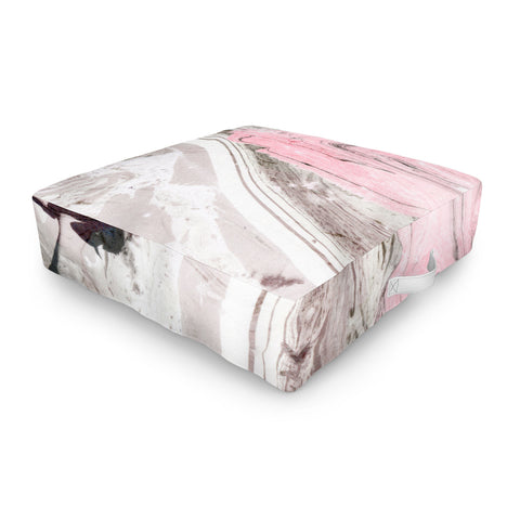Marta Barragan Camarasa Pink and gray marble Outdoor Floor Cushion