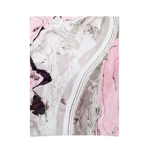 Marta Barragan Camarasa Pink and gray marble Poster