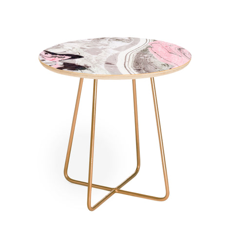 Marta Barragan Camarasa Pink and gray marble Round Side Table