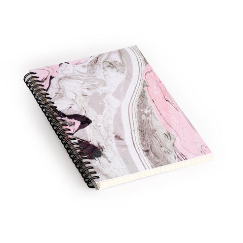 Marta Barragan Camarasa Pink and gray marble Spiral Notebook