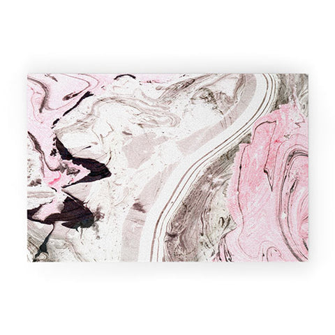 Marta Barragan Camarasa Pink and gray marble Welcome Mat