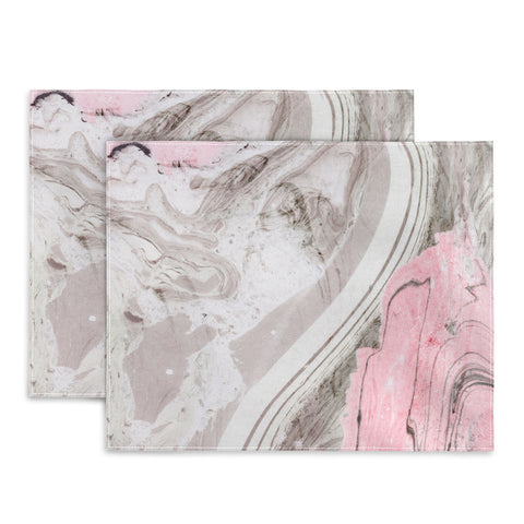 Marta Barragan Camarasa Pink and gray marble Placemat