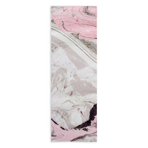 Marta Barragan Camarasa Pink and gray marble Yoga Towel
