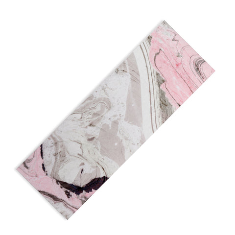 Marta Barragan Camarasa Pink and gray marble Yoga Mat