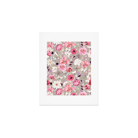 Marta Barragan Camarasa Pink and white flower garden Art Print