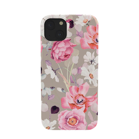 Marta Barragan Camarasa Pink and white flower garden Phone Case