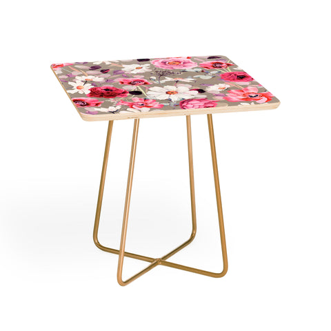 Marta Barragan Camarasa Pink and white flower garden Side Table