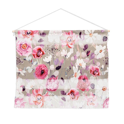Marta Barragan Camarasa Pink and white flower garden Wall Hanging Landscape