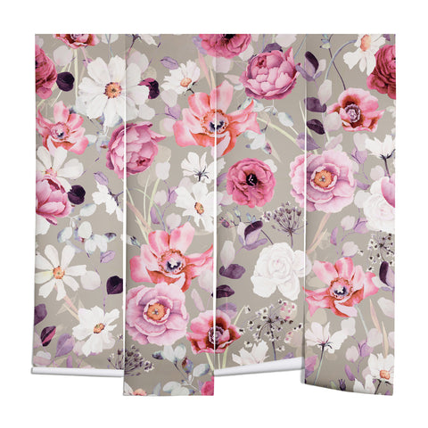 Marta Barragan Camarasa Pink and white flower garden Wall Mural