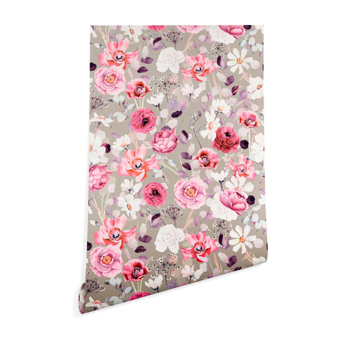 Marta Barragan Camarasa Pink and white flower garden Wallpaper
