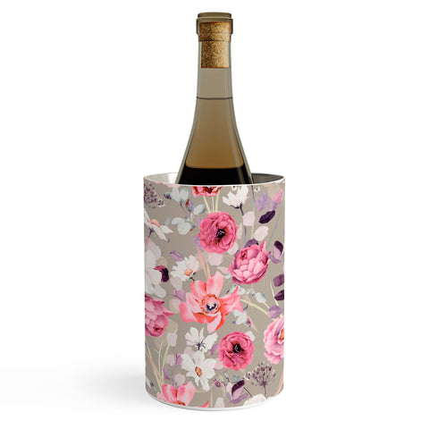 Marta Barragan Camarasa Pink and white flower garden Wine Chiller
