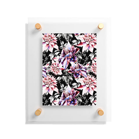 Marta Barragan Camarasa Pink bloom in the dark Floating Acrylic Print