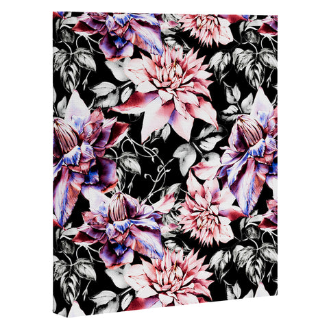 Marta Barragan Camarasa Pink bloom in the dark Art Canvas