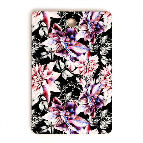 Marta Barragan Camarasa Pink bloom in the dark Cutting Board Rectangle
