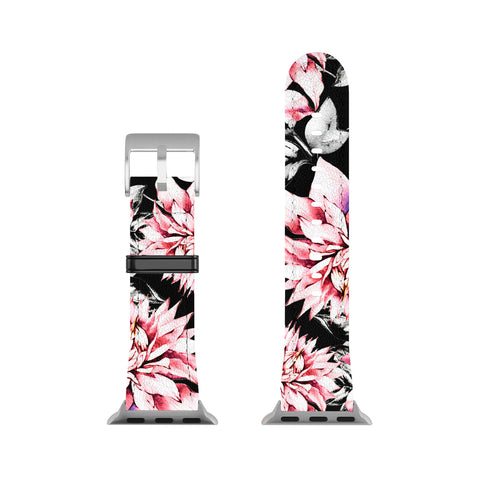 Marta Barragan Camarasa Pink bloom in the dark Apple Watch Band
