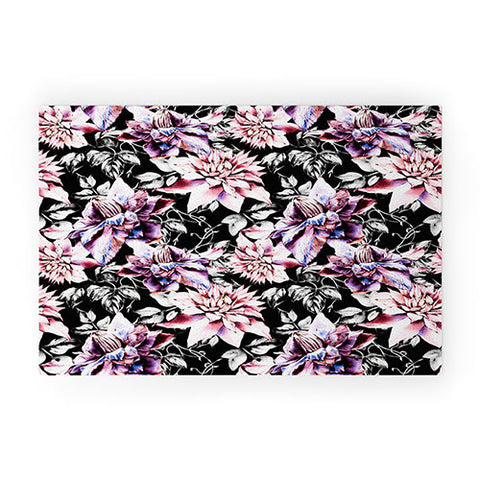 Marta Barragan Camarasa Pink bloom in the dark Welcome Mat