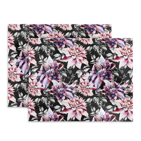 Marta Barragan Camarasa Pink bloom in the dark Placemat