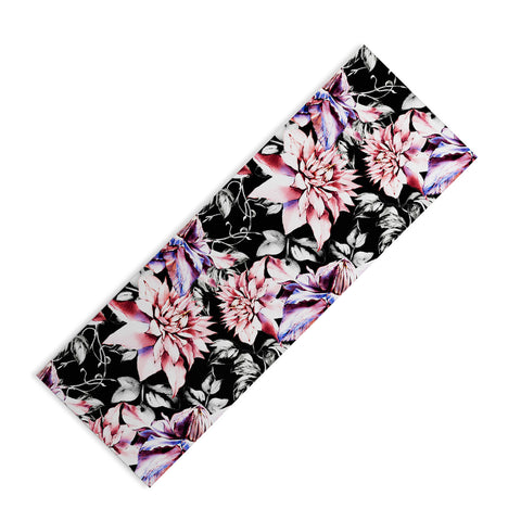 Marta Barragan Camarasa Pink bloom in the dark Yoga Mat