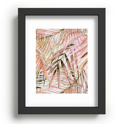 Marta Barragan Camarasa Pink leaf Recessed Framing Rectangle