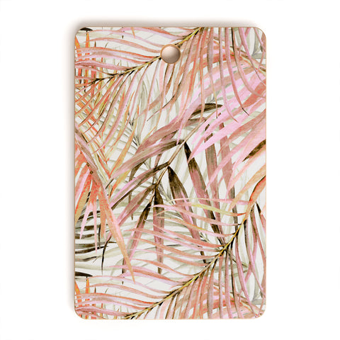 Marta Barragan Camarasa Pink leaf Cutting Board Rectangle