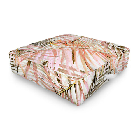 Marta Barragan Camarasa Pink leaf Outdoor Floor Cushion