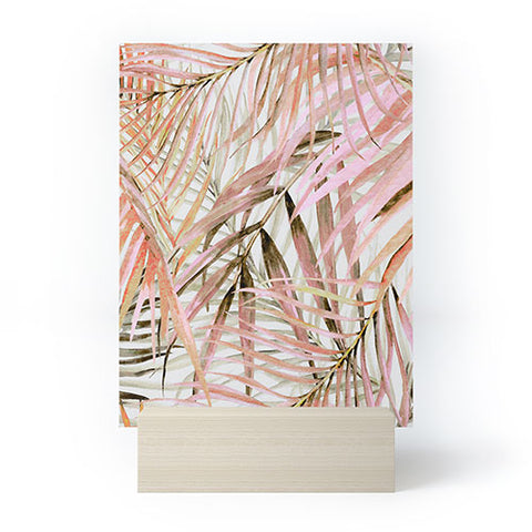 Marta Barragan Camarasa Pink leaf Mini Art Print