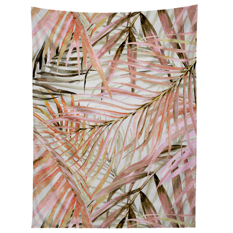 Marta Barragan Camarasa Pink leaf Tapestry