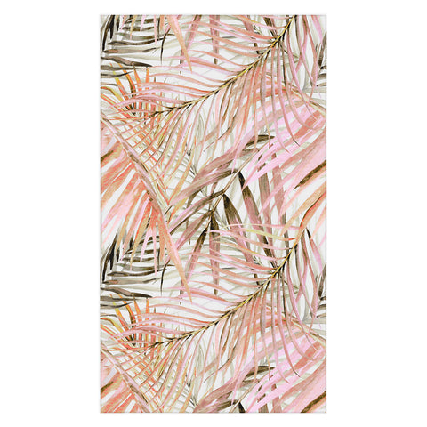 Marta Barragan Camarasa Pink leaf Tablecloth