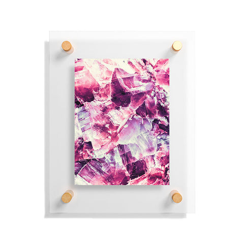 Marta Barragan Camarasa Pink mineral texture detail Floating Acrylic Print