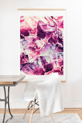 Marta Barragan Camarasa Pink mineral texture detail Art Print And Hanger