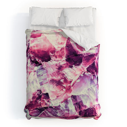 Marta Barragan Camarasa Pink mineral texture detail Duvet Cover