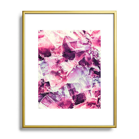 Marta Barragan Camarasa Pink mineral texture detail Metal Framed Art Print
