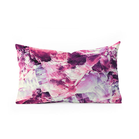 Marta Barragan Camarasa Pink mineral texture detail Oblong Throw Pillow
