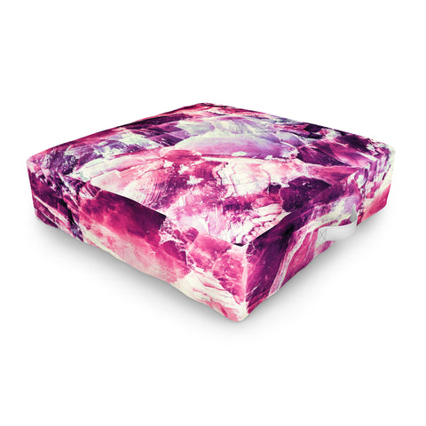 Marta Barragan Camarasa Pink mineral texture detail Outdoor Floor Cushion