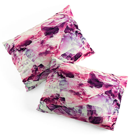 Marta Barragan Camarasa Pink mineral texture detail Pillow Shams