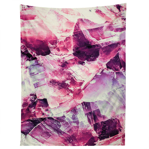 Marta Barragan Camarasa Pink mineral texture detail Tapestry