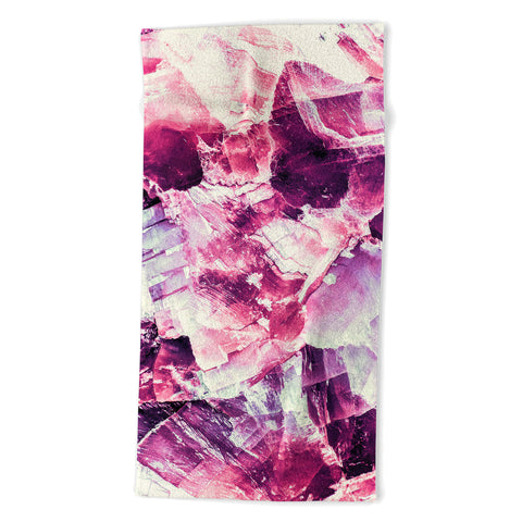 Marta Barragan Camarasa Pink mineral texture detail Beach Towel