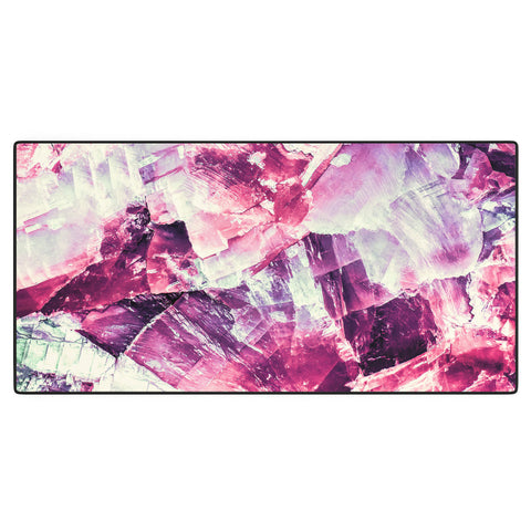 Marta Barragan Camarasa Pink mineral texture detail Desk Mat