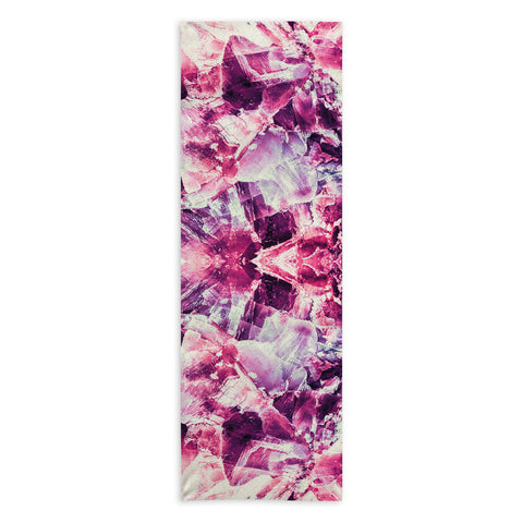 Marta Barragan Camarasa Pink mineral texture detail Yoga Towel