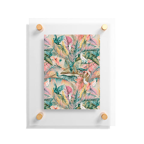 Marta Barragan Camarasa Pink sunset in the jungle Floating Acrylic Print
