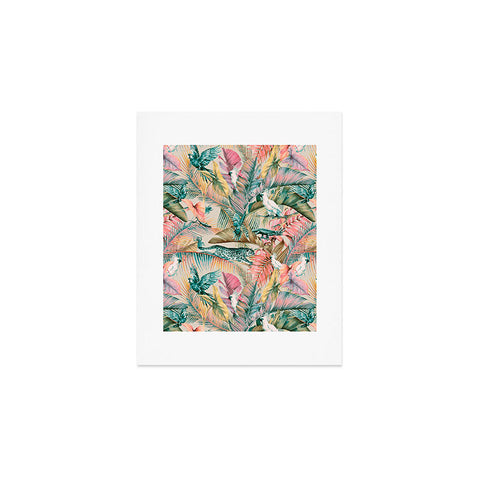 Marta Barragan Camarasa Pink sunset in the jungle Art Print