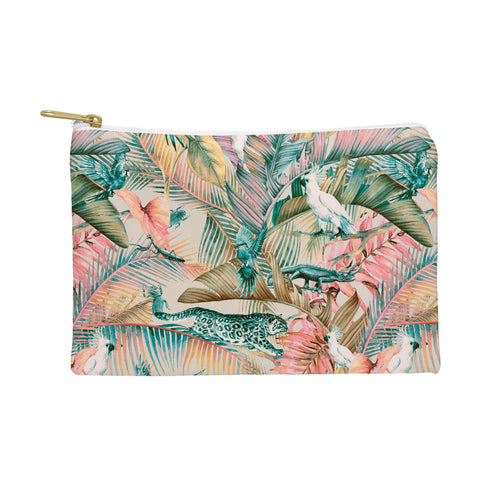 Marta Barragan Camarasa Pink sunset in the jungle Pouch