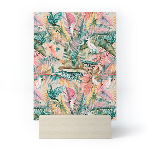 Marta Barragan Camarasa Pink sunset in the jungle Mini Art Print