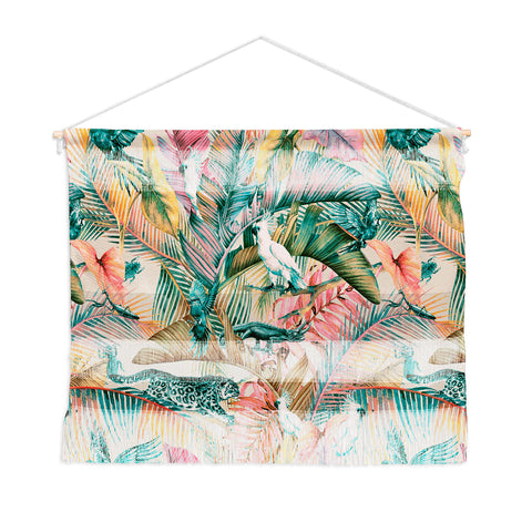 Marta Barragan Camarasa Pink sunset in the jungle Wall Hanging Landscape