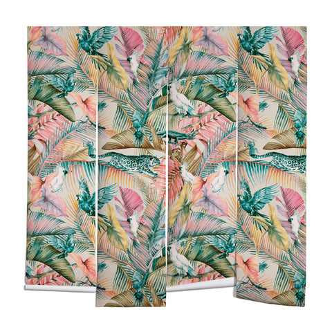 Marta Barragan Camarasa Pink sunset in the jungle Wall Mural