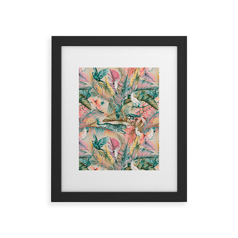 Marta Barragan Camarasa Pink sunset in the jungle Framed Art Print