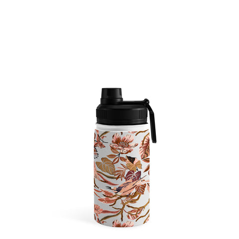 Marta Barragan Camarasa Pink tropical birds landscape Water Bottle
