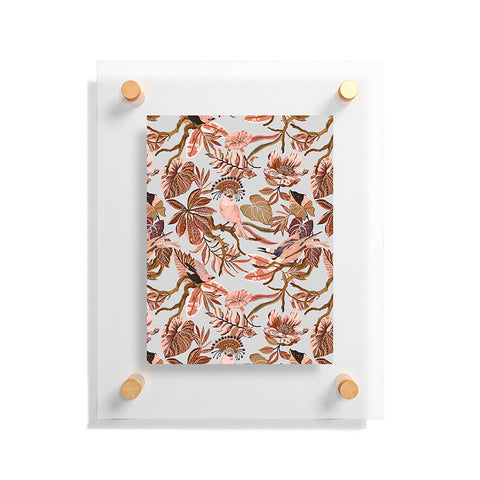 Marta Barragan Camarasa Pink tropical birds landscape Floating Acrylic Print