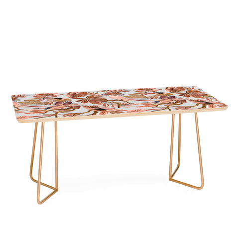 Marta Barragan Camarasa Pink tropical birds landscape Coffee Table